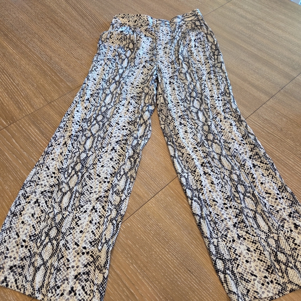 Good American Purely Python Print Satin Wide Leg … - image 5